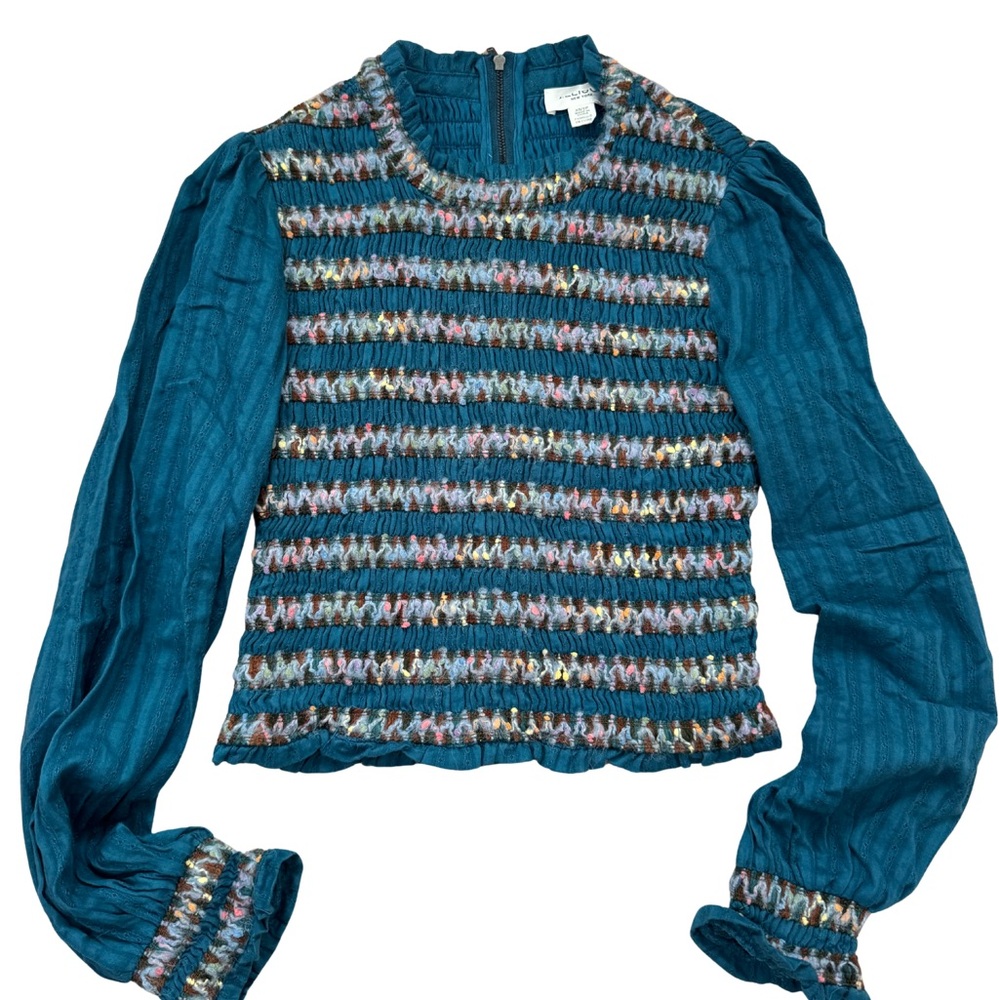 Allison New York Multi-Colored Cropped Sweater